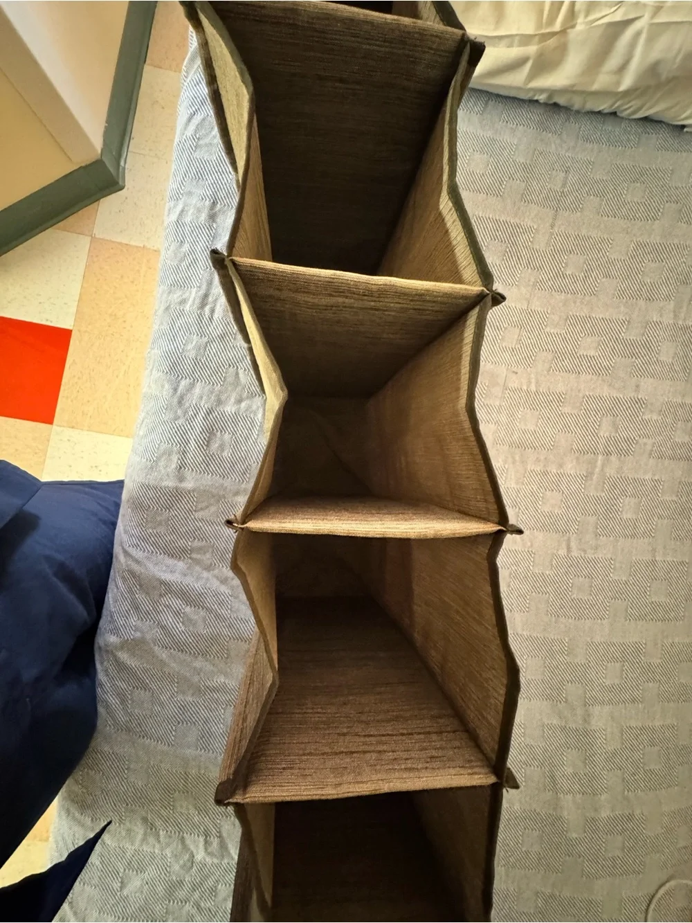 Hanging Closet Organizer Shelf - Gray Vertical Storage